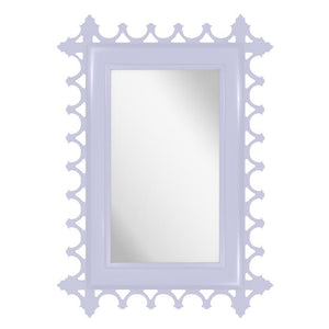 Tini Newport Decorative Lacquer Mirror – Iris Blue (Additional Colors Available)