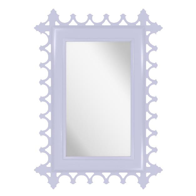 Tini Newport Decorative Lacquer Mirror – Iris Blue (Additional Colors Available)