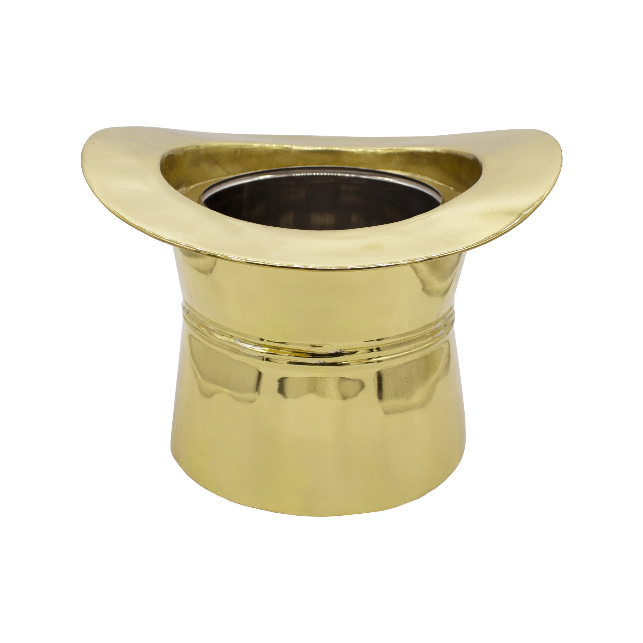 Worlds Away Top Hat Ice Bucket - Brass