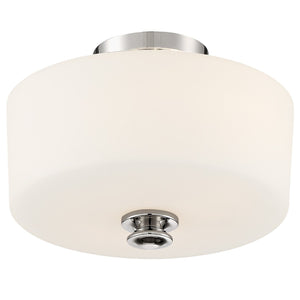 Travis 2 Light Polished Nickel Ceiling Mount