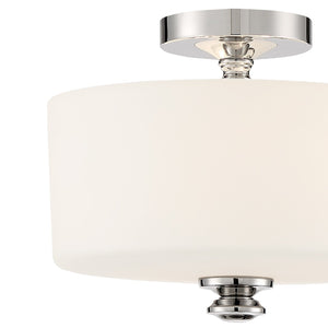 Travis 2 Light Polished Nickel Ceiling Mount
