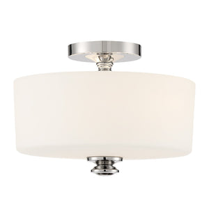 Travis 2 Light Polished Nickel Ceiling Mount