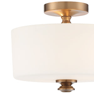 Travis 2 Light Vibrant Gold Ceiling Mount