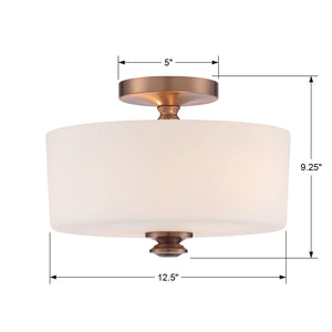 Travis 2 Light Vibrant Gold Ceiling Mount