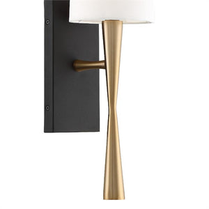 Trenton 1 Light Aged Brass & Black Forged Wall Mount