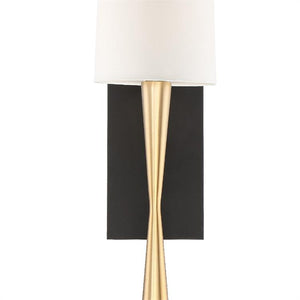 Trenton 1 Light Aged Brass & Black Forged Wall Mount
