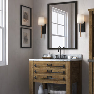 Trenton 1 Light Aged Brass & Black Forged Wall Mount