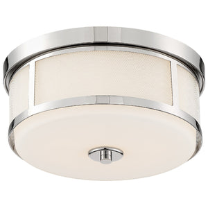 Trevor 2 Light Polished Nickel Ceiling Mount