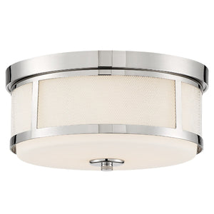 Trevor 2 Light Polished Nickel Ceiling Mount