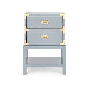 2-Drawer Side Table in Gray | Tansu Collection | Villa & House