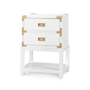 2-Drawer Side Table in White | Tansu Collection | Villa & House