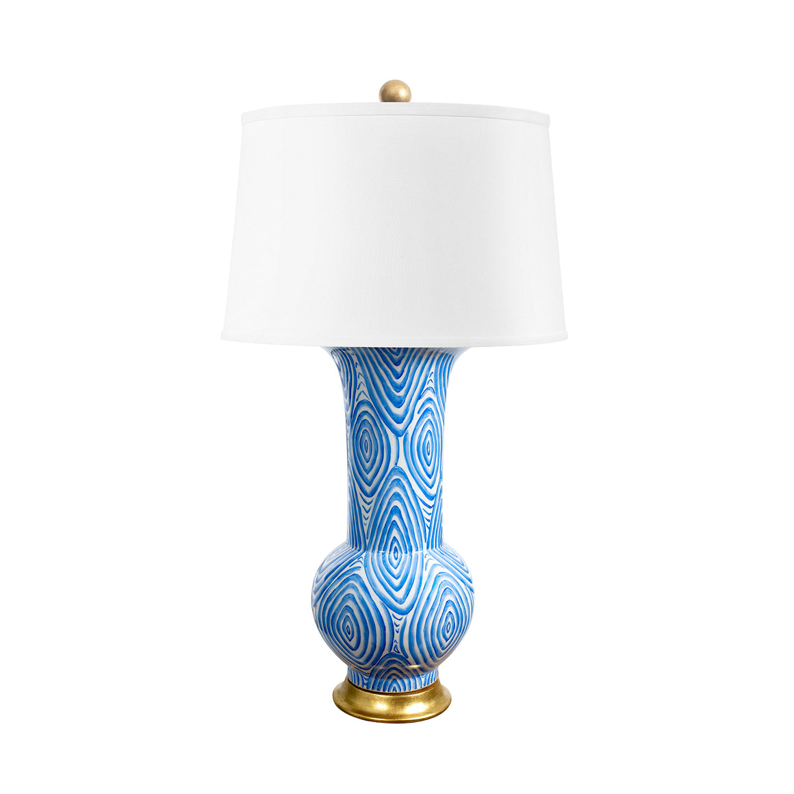 Lamp (Base Only) in Blue & White | Twig Collection | Villa & House