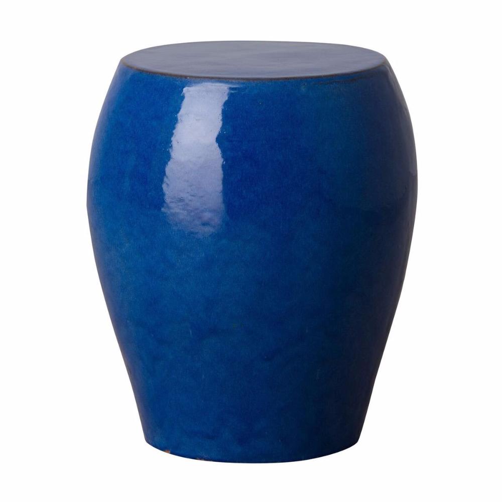 Tapered Garden Stool Blue Scenario Home