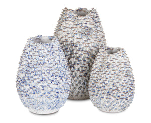 Milione Medium Blue Vase - Blue/White