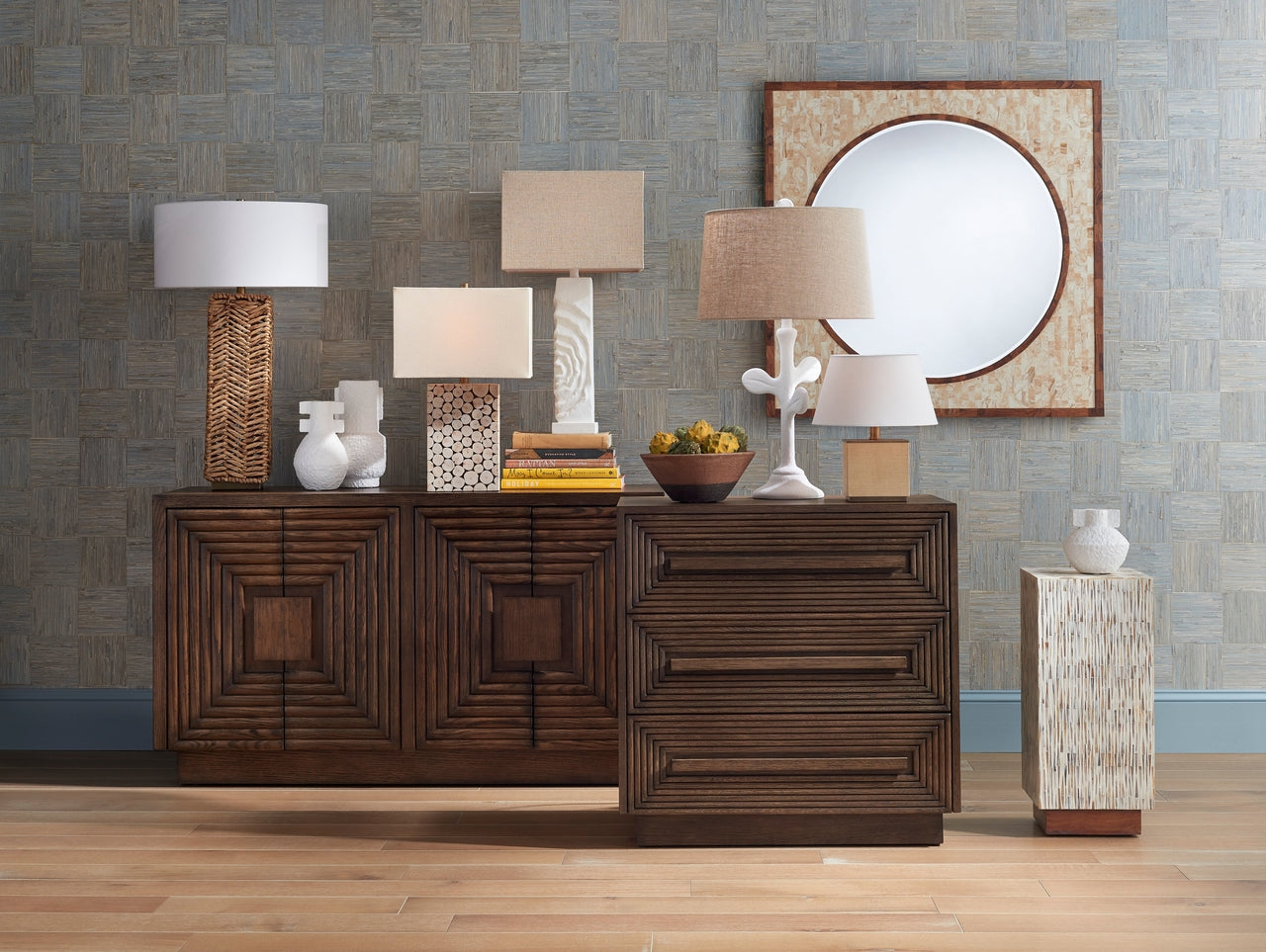 Charny Table Lamp - White Gesso