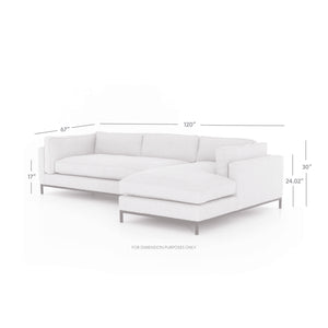 Grammercy 2 Piece Sectional With Chaise - Natural