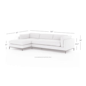 Grammercy 2 Piece Sectional with Chaise - Natural