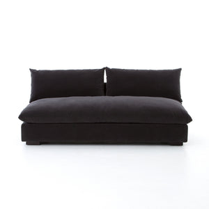 Grant Armless Sofa - Charcoal Grey