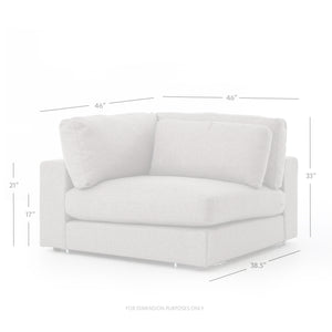 Bloor Sectional Corner - Chess Pewter