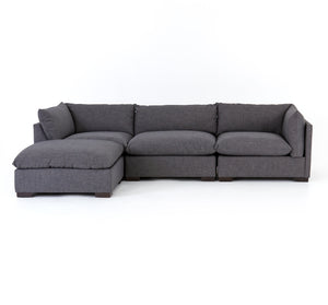 Westwood 3 Piece Sectional With Ottoman Bennett Charcoal