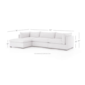 Westwood 3 Piece Sectional With Ottoman Bennet Moon