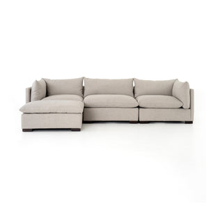 Westwood 4 Piece Sectional With Ottoman Bennett Charcoal