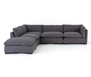 Westwood 4 Piece Sectional With Ottoman Bennett Charcoal