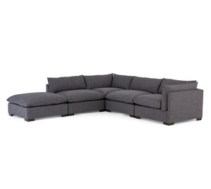 Westwood 4 Piece Sectional With Ottoman Bennett Charcoal