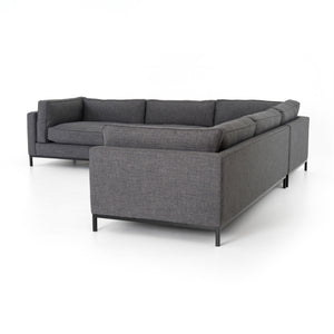 Grammercy 3 Piece Sectional - Charcoal Grey