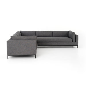 Grammercy 3 Piece Sectional - Charcoal Grey