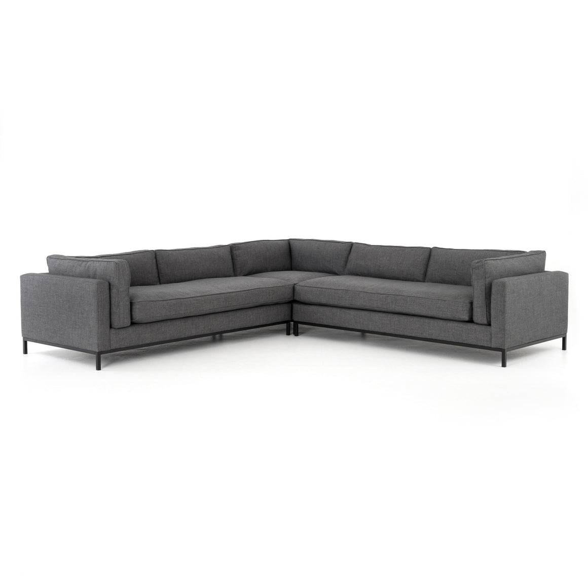 Grammercy 3 Piece Sectional - Charcoal Grey