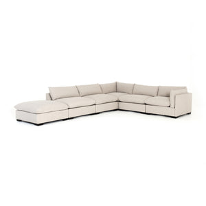 Westwood 5 Piece Sectional With Ottoman Bennett Moon