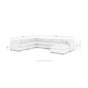 Westwood 6 Piece Sectional With Ottoman  Bennett Moon