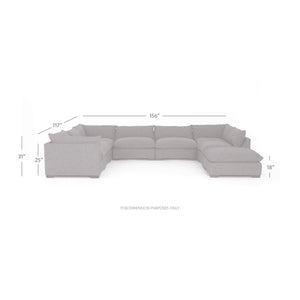 Westwood 7 Piece Sectional With Ottoman Bennett Moon