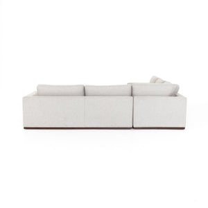 Colt 3 Piece Sectional With Ottoman - Aldred Silver