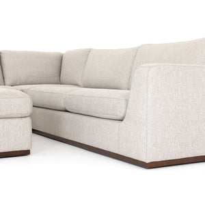 Colt 3 Piece Sectional With Ottoman - Aldred Silver