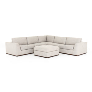 Colt 3 Piece Sectional With Ottoman - Aldred Silver