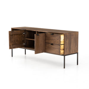 Trey Media Console - Black Wash Poplar