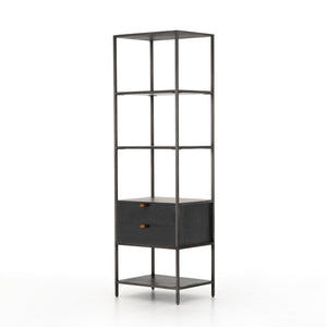 Trey Bookshelf - Black Wash Poplar