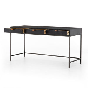 Trey Modular Writing Desk - Black Wash Poplar