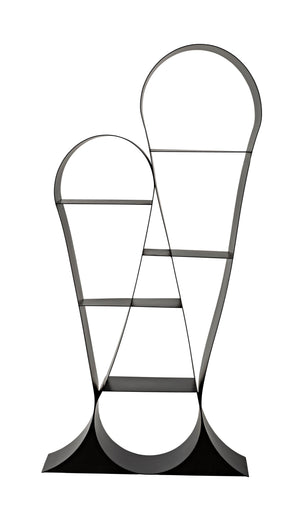 Zaha Bookcase, Black Metal