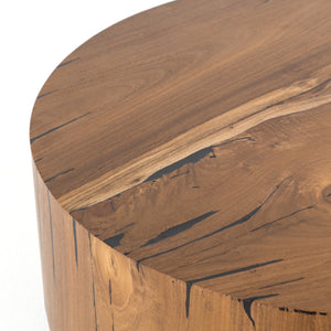 Hudson Round Coffee Table - Natural Wood