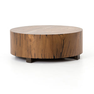 Hudson Round Coffee Table - Natural Wood