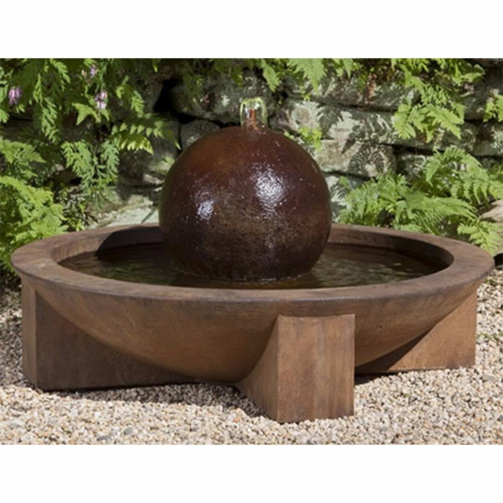 Low Zen Stone Sphere Fountain - Pietra Nuova Patina