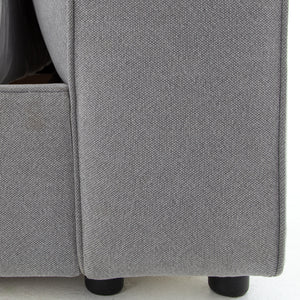 Aidan Bed - Heavy Pebble Pewter - King