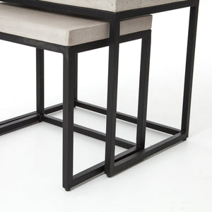 MAXIMUS NESTING SIDE TABLES-NATURAL CONCRETE