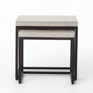 MAXIMUS NESTING SIDE TABLES-NATURAL CONCRETE