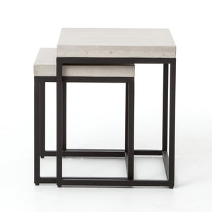 MAXIMUS NESTING SIDE TABLES-NATURAL CONCRETE
