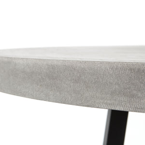 Cyrus Round Outdoor Dining Table - Grey