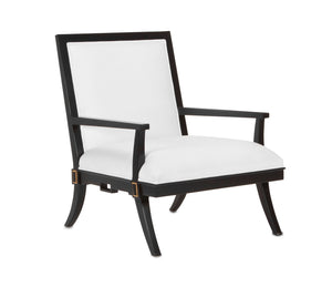 Scarlett Black Muslin Chair - Black/Gold Leaf